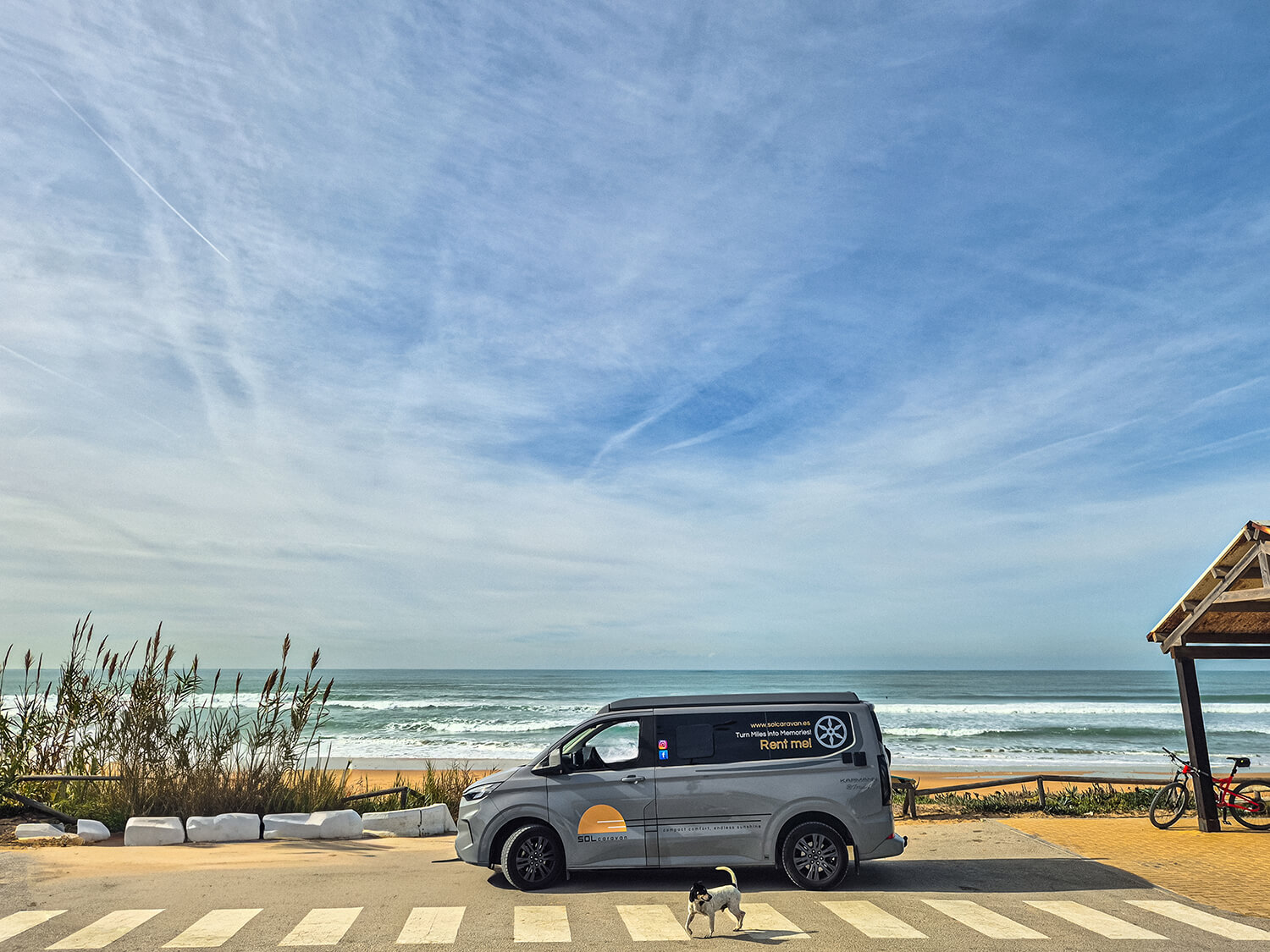 Duncan 500 compact campervan parked in Tarifa